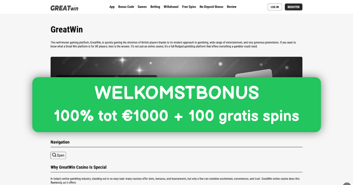 GreatWin Casino Nederland