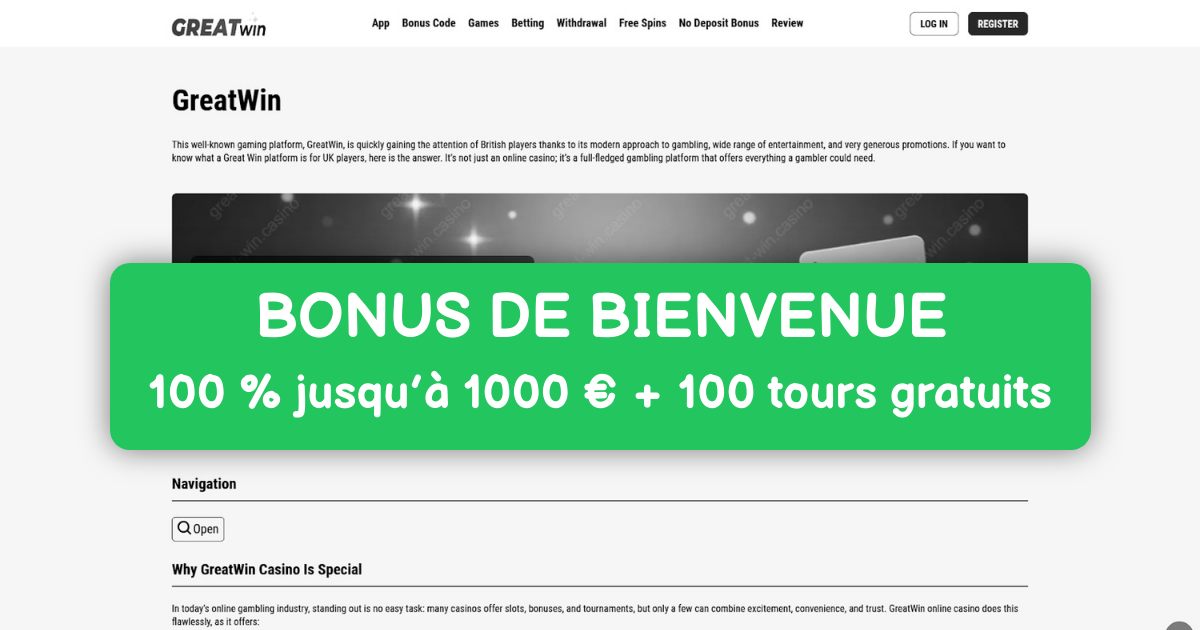 GreatWin Casino France