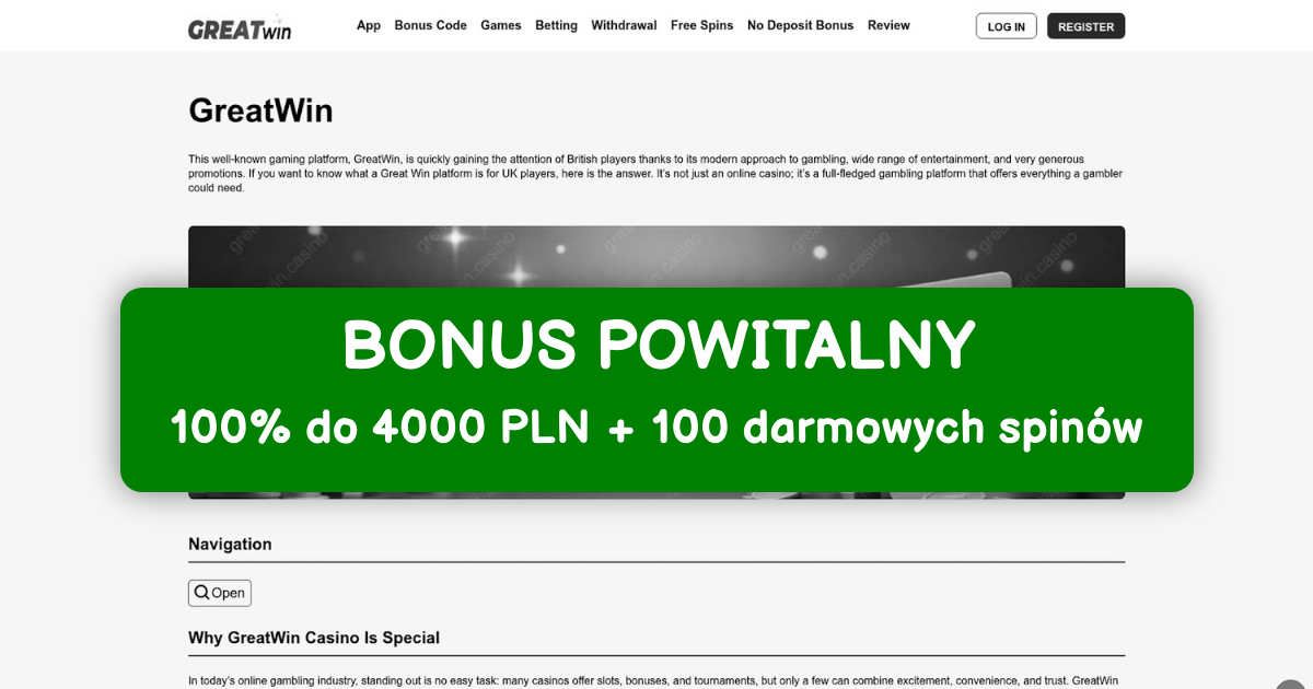 GreatWin Casino w Polsce: Najlepsze Sloty